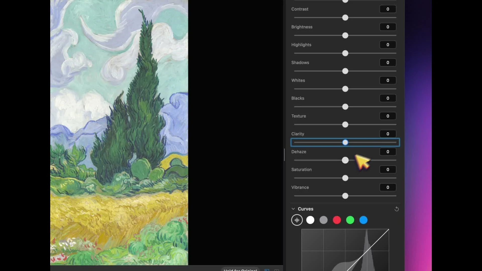 Color grading video preview